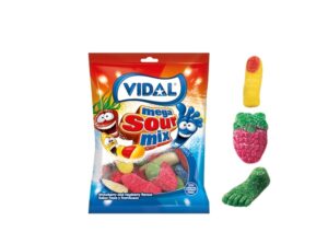 9025 Kummikomm "MEGA SOUR MIX" 100g*14tk