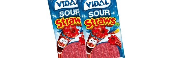 Kummikomm SOUR STRAWS maasika Vidal