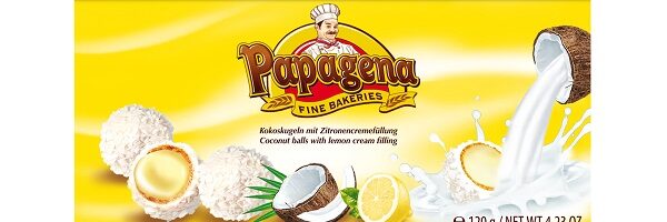 Pk vahvlipallid "PAPAGENA" Sidruni täidisega 120g*18tk