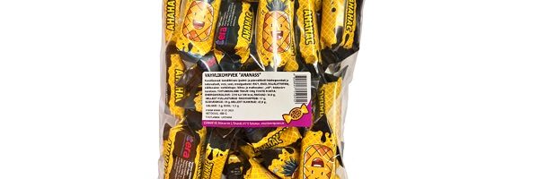 Pakitud Vahvlikompvek "ANANASS" 600g*6tk