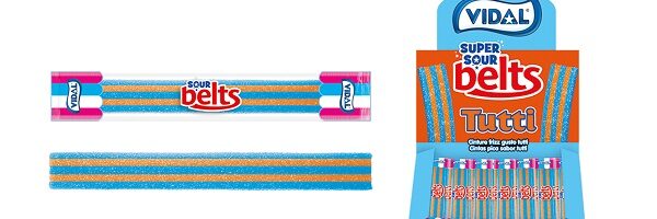 9192 Hapud Ribad "SOUR BELTS" Tutti-Frutti 9g*150tk(6