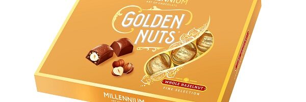 Chocolate collection Millennium Gold with filling and whole hazelnut 130g