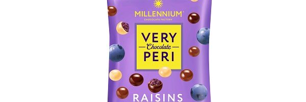 Millennium Very Peri raisins in dark, white & milk chocolate 100g
