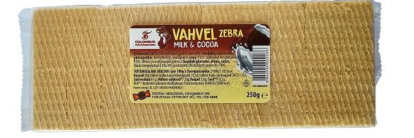 pakitud vahvel zebra